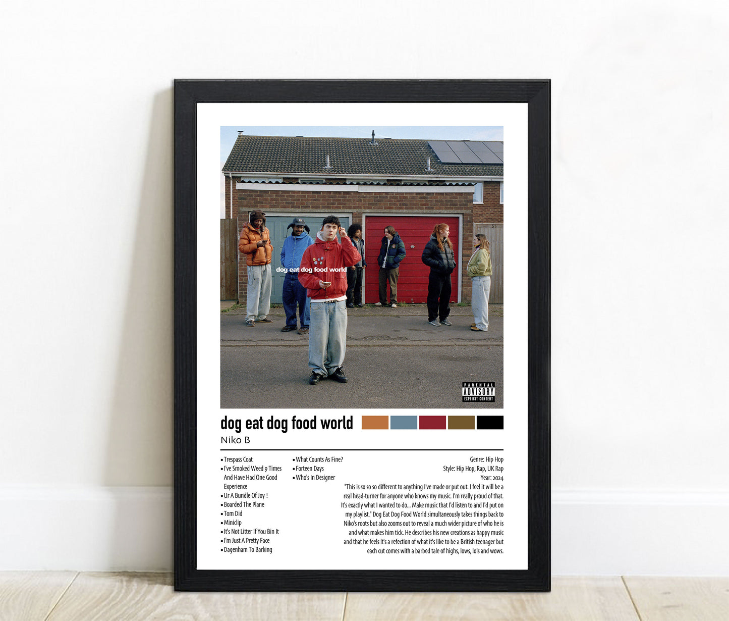 Nico B | dog eat dog food world | Custom Album Cover Poster Print