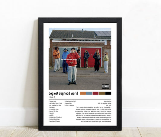 Nico B | dog eat dog food world | Custom Album Cover Poster Print