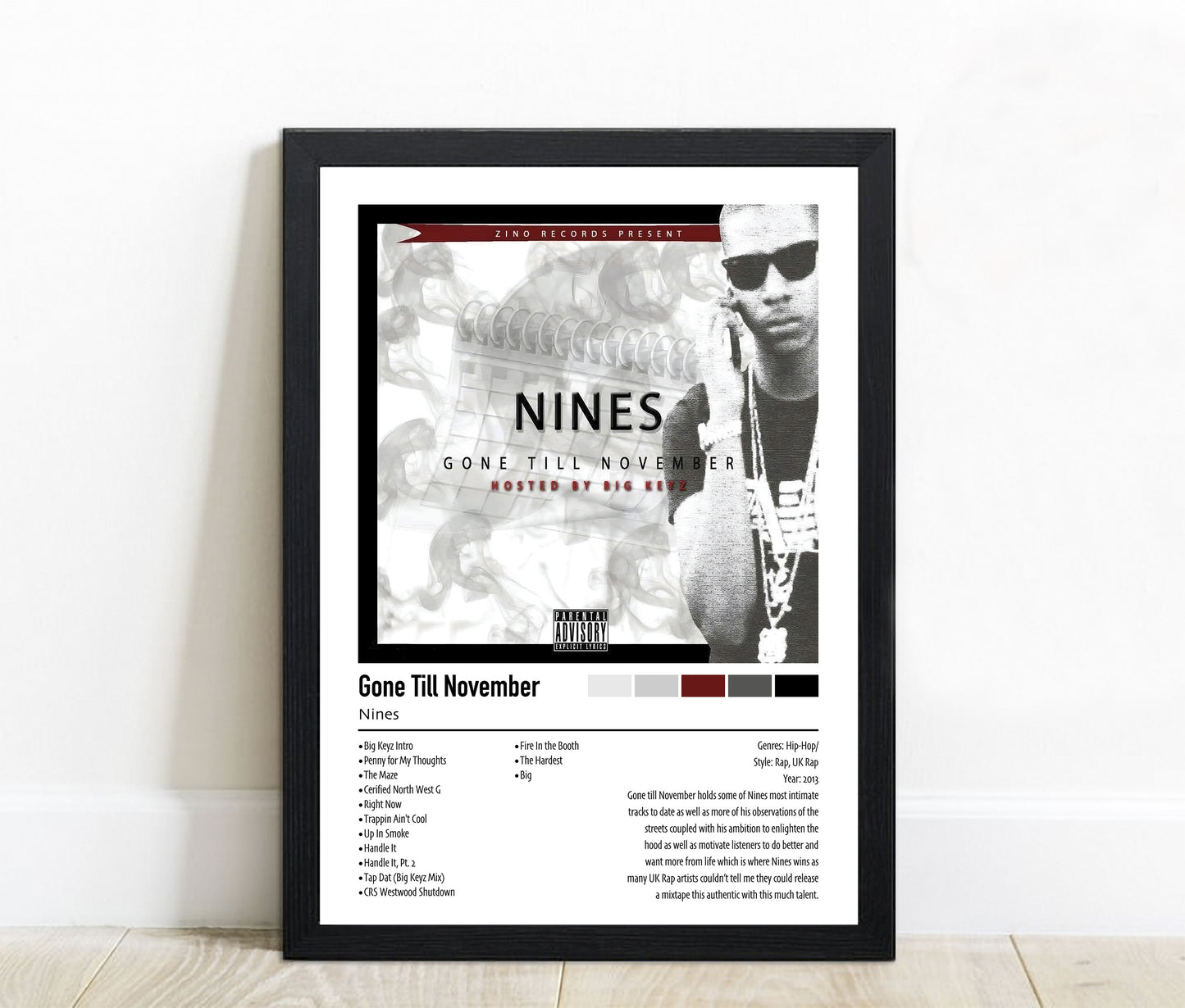 Nines | Gone Till November | Custom Album Cover Poster Print