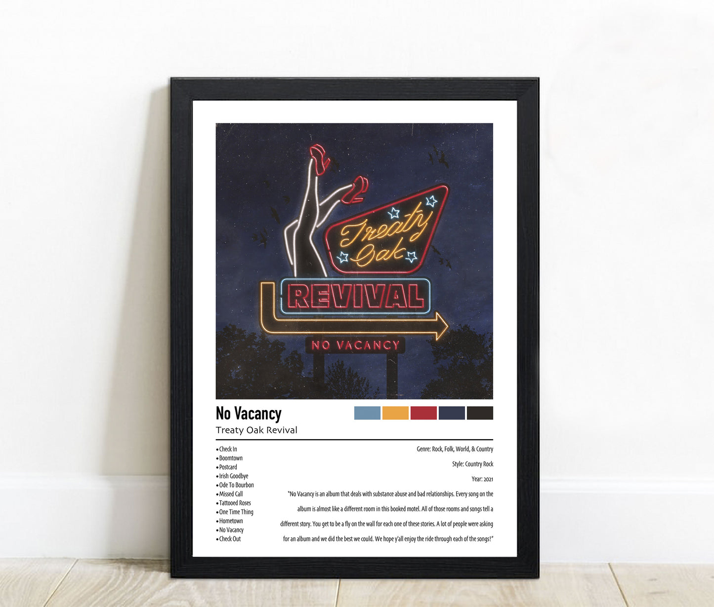 Treaty Oak Revival | No Vacancy | Custom Album Cover Poster Print