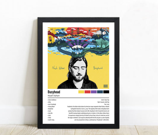 Noah Kahan | Busyhead | Custom Album Cover Poster Print