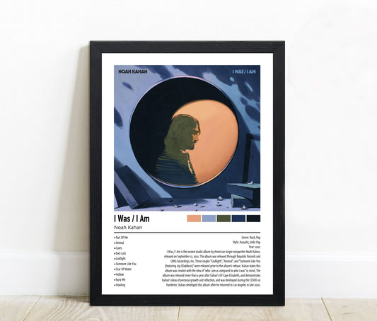 Noah Kahan | I Was / I Am | Custom Album Cover Poster Print