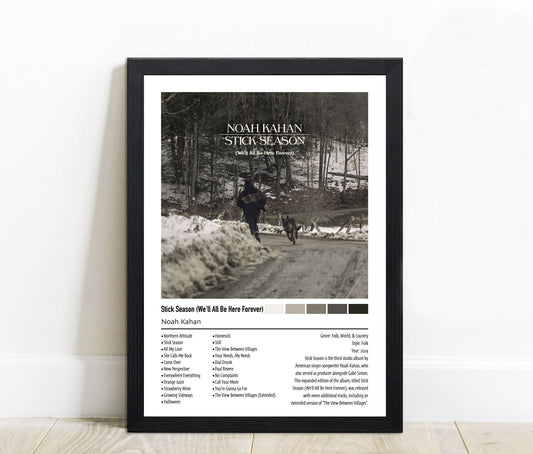 Noah Kahan | Stick Season (We'll All Be Here Forever) | Custom Album Cover Poster Print
