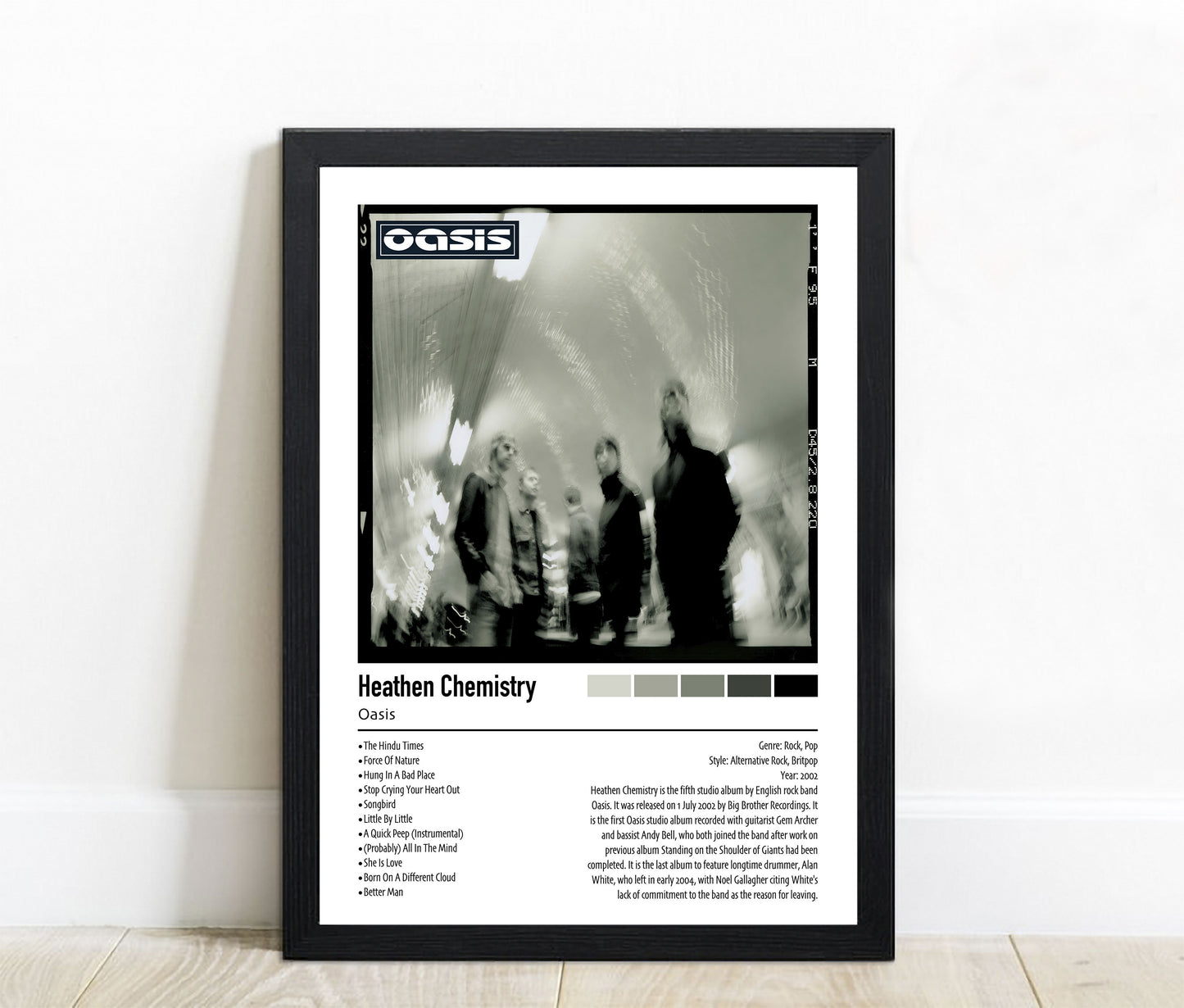 Oasis | Heathen Chemistry | Custom Album Cover Poster Print