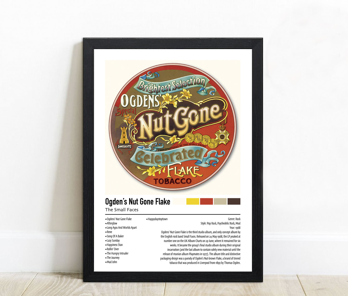 The Small Faces | Ogden's Nut Gone Flake | Custom Album Cover Poster Print
