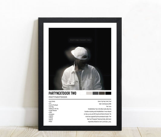 PARTYNEXTDOOR | PARTYNEXTDOOR TWO | Custom Album Cover Poster Print
