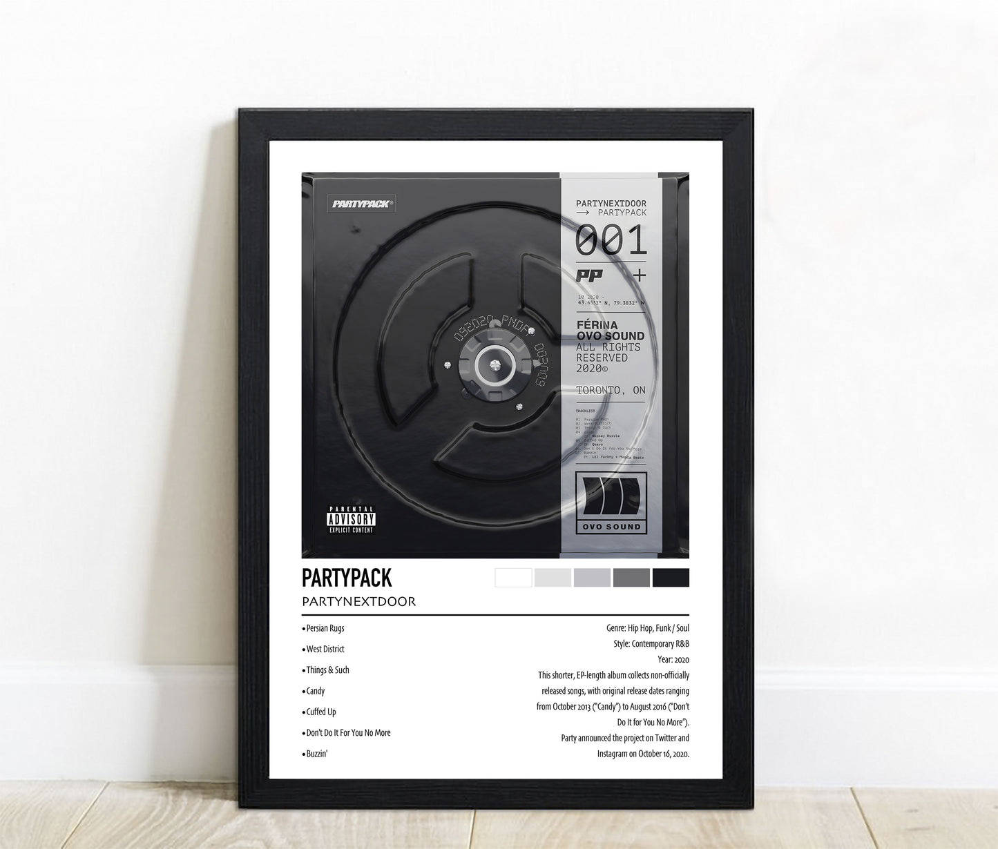 PARTYNEXTDOOR | PARTYPACK | Custom Album Cover Poster Print