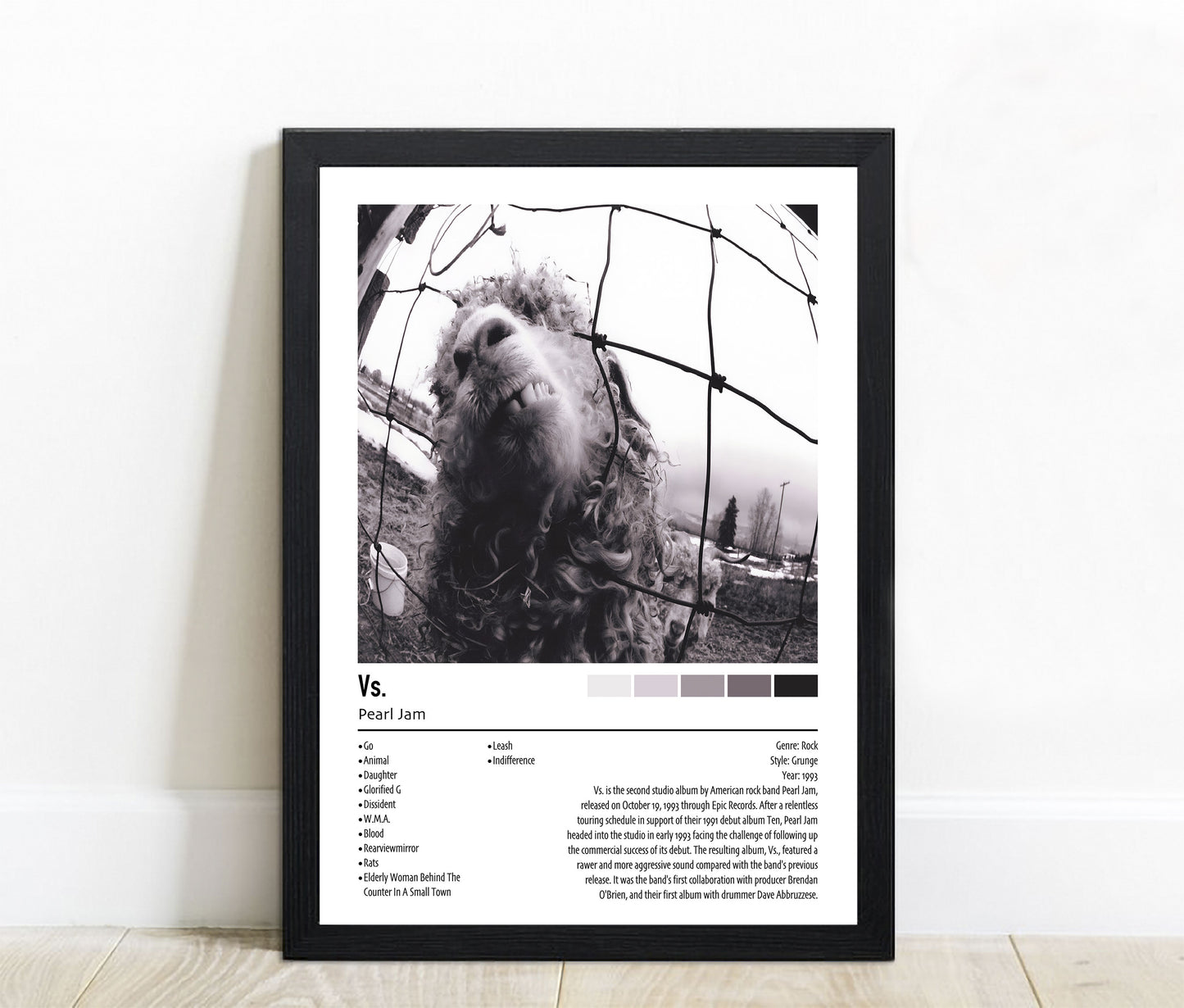 Pearl Jam | Vs. | Custom Album Cover Poster Print