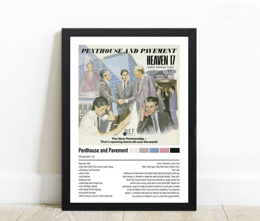 HEAVEN 17 | Penthouse and Pavement | Custom Album Cover Poster Print