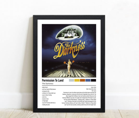 The Darkness | Permission To Land | Custom Album Cover Poster Print