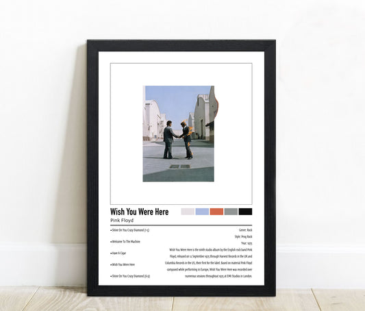 Pink Floyd | Wish You Were Here | Custom Album Cover Poster Print