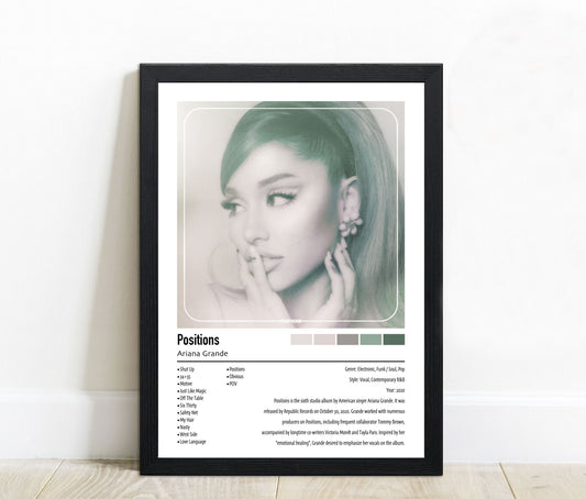 Ariana Grande | Positions | Custom Album Cover Poster Print