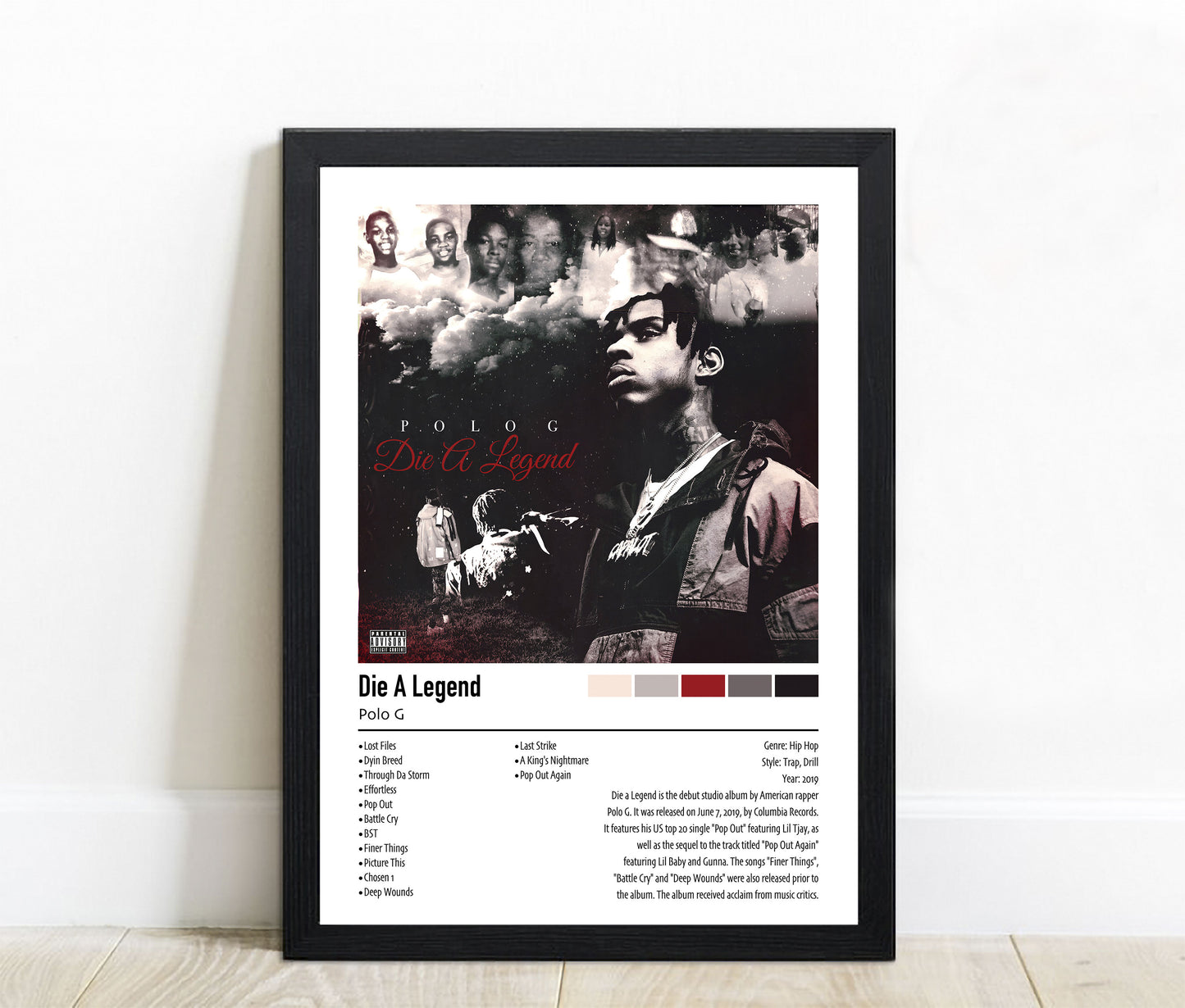 Polo G | Die A Legend | Custom Album Cover Poster Print