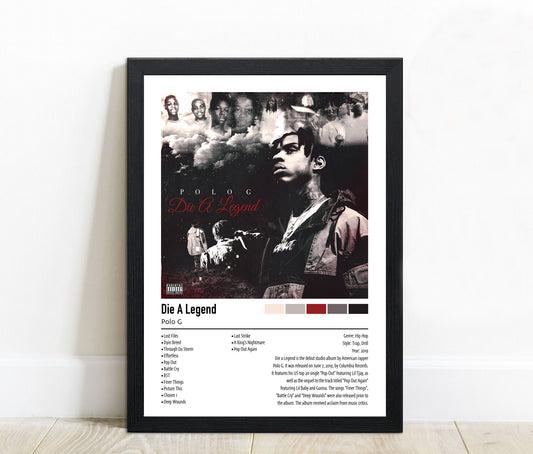 Polo G | Die A Legend | Custom Album Cover Poster Print