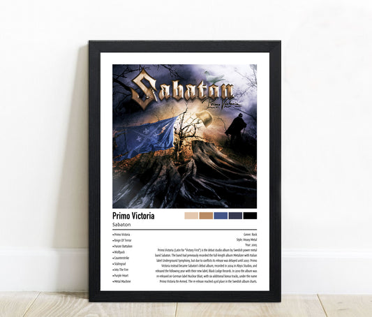Sabaton | Primo Victoria | Custom Album Cover Poster Print
