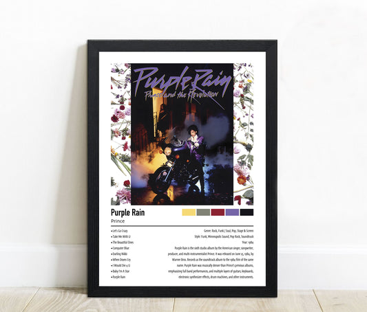 Prince | Purple Rain | Custom Album Cover Poster Print