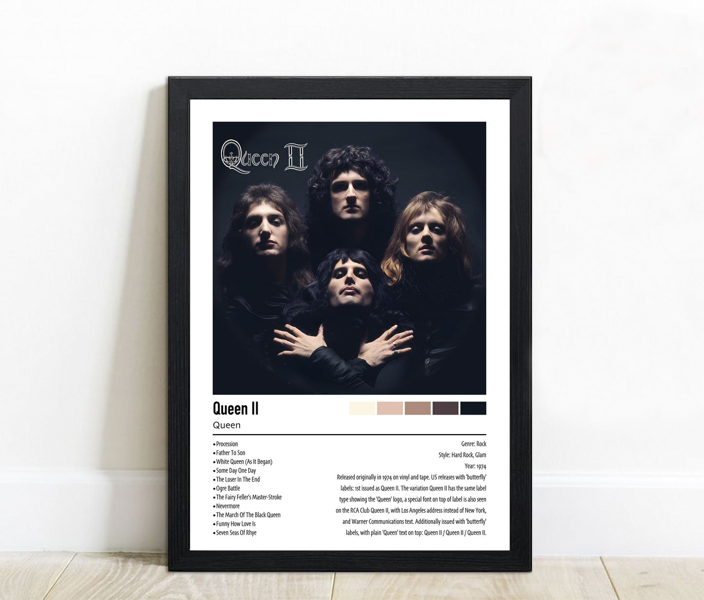 Queen | Queen Il | Custom Album Cover Poster Print