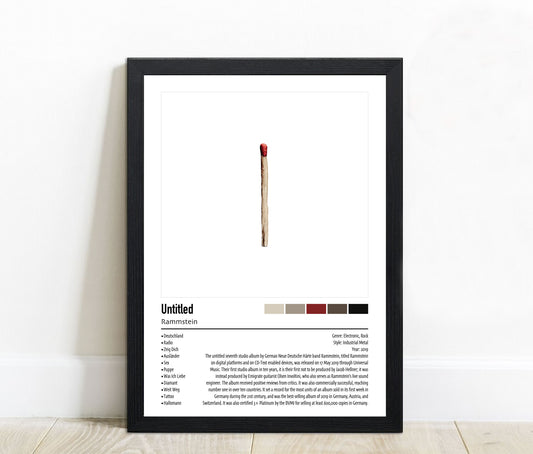 Rammstein | Untitled | Custom Album Cover Poster Print