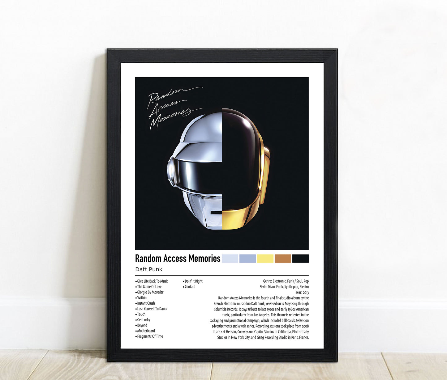 Daft Punk | Random Access Memories | Custom Album Cover Poster Print