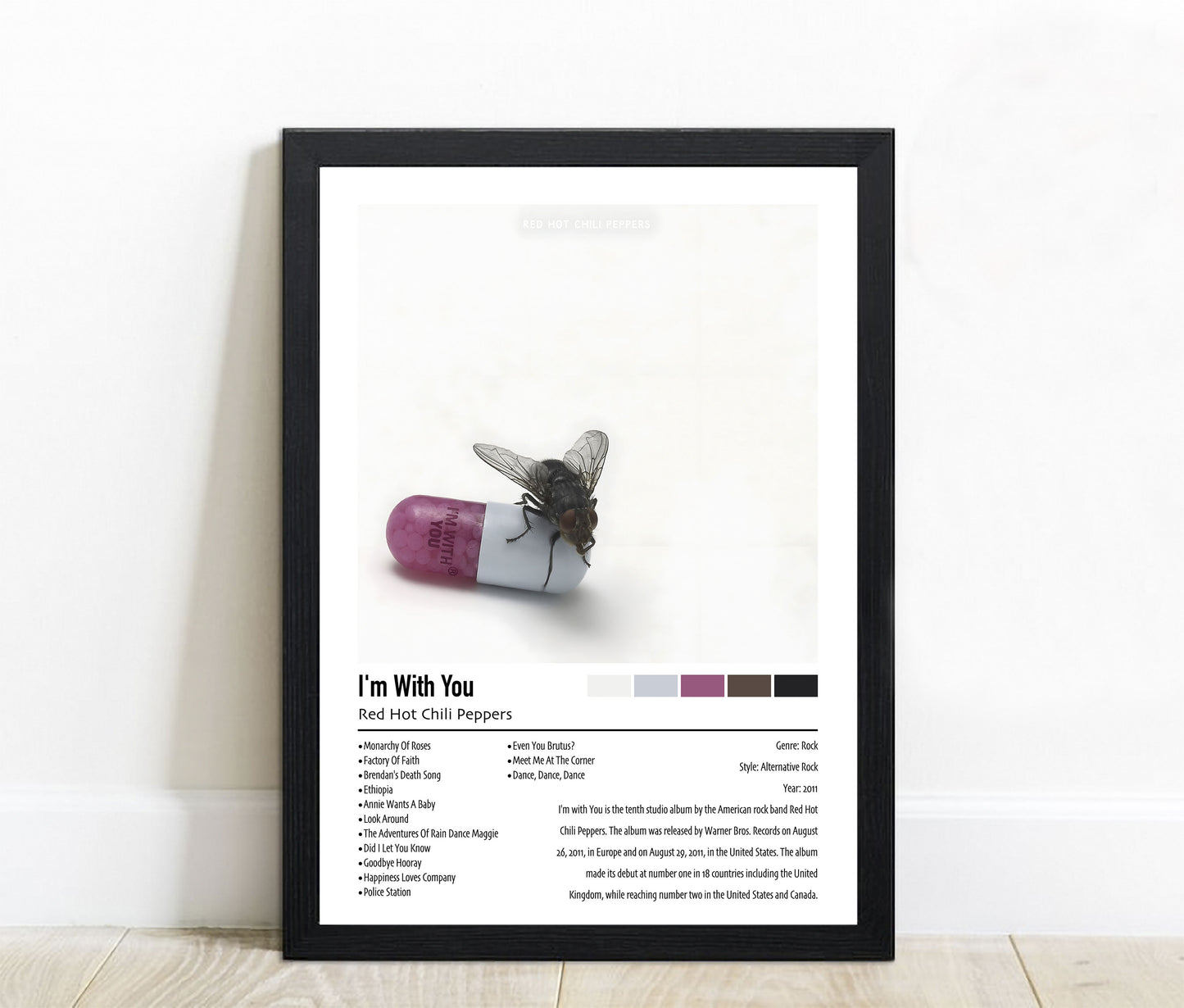 Red Hot Chili Peppers | I'm With You | Custom Album Cover Poster Print