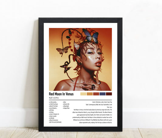 Kali Uchis | Red Moon In Venus | Custom Album Cover Poster Print