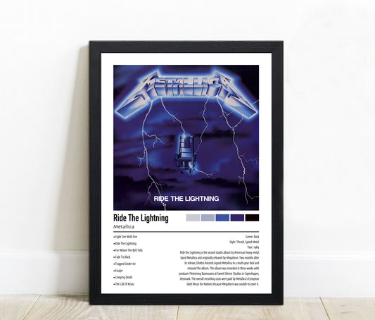 Metallica | Ride The Lightning | Custom Album Cover Poster Print