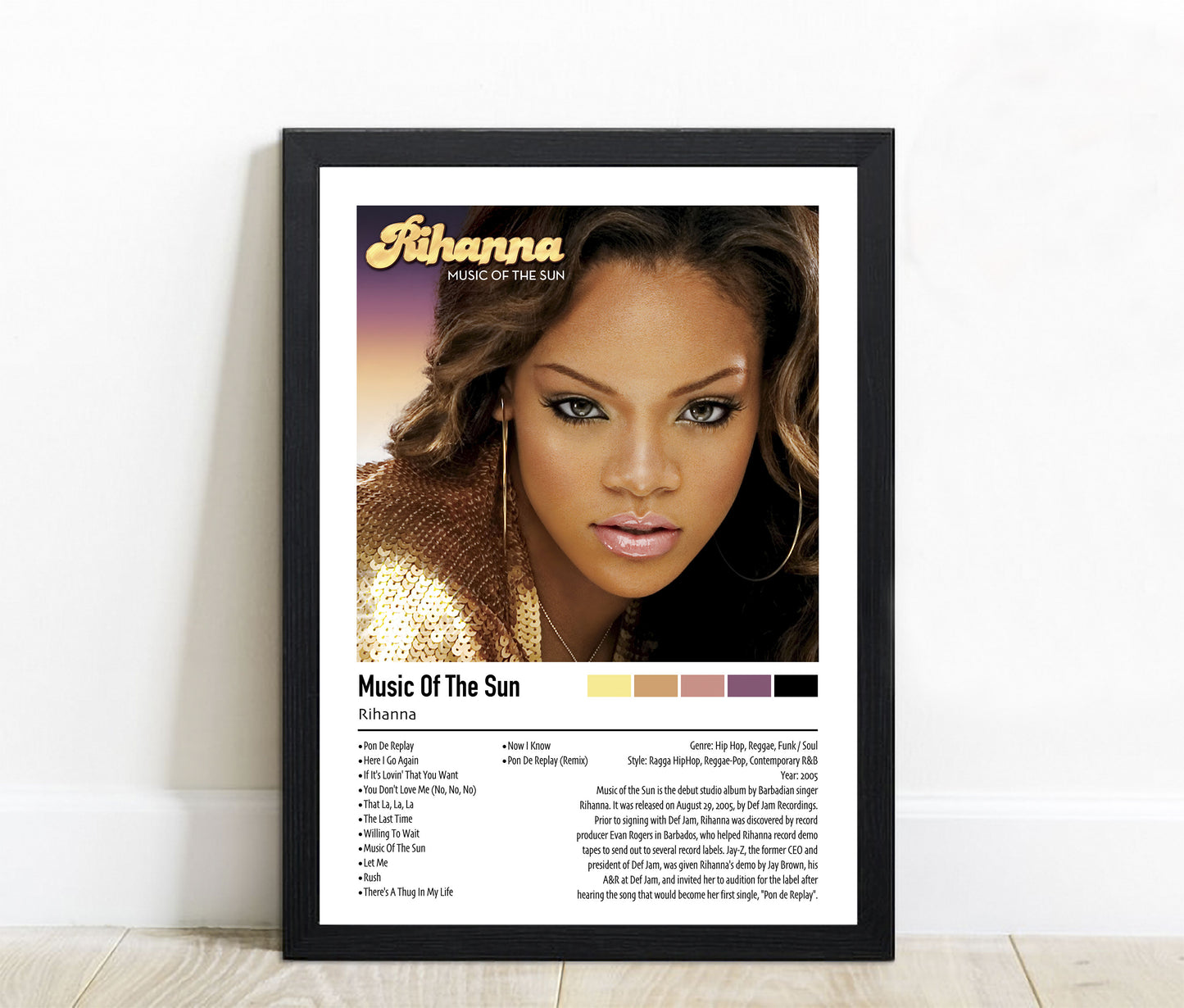 Rihanna | Music Of The Sun | Custom Album Cover Poster Print