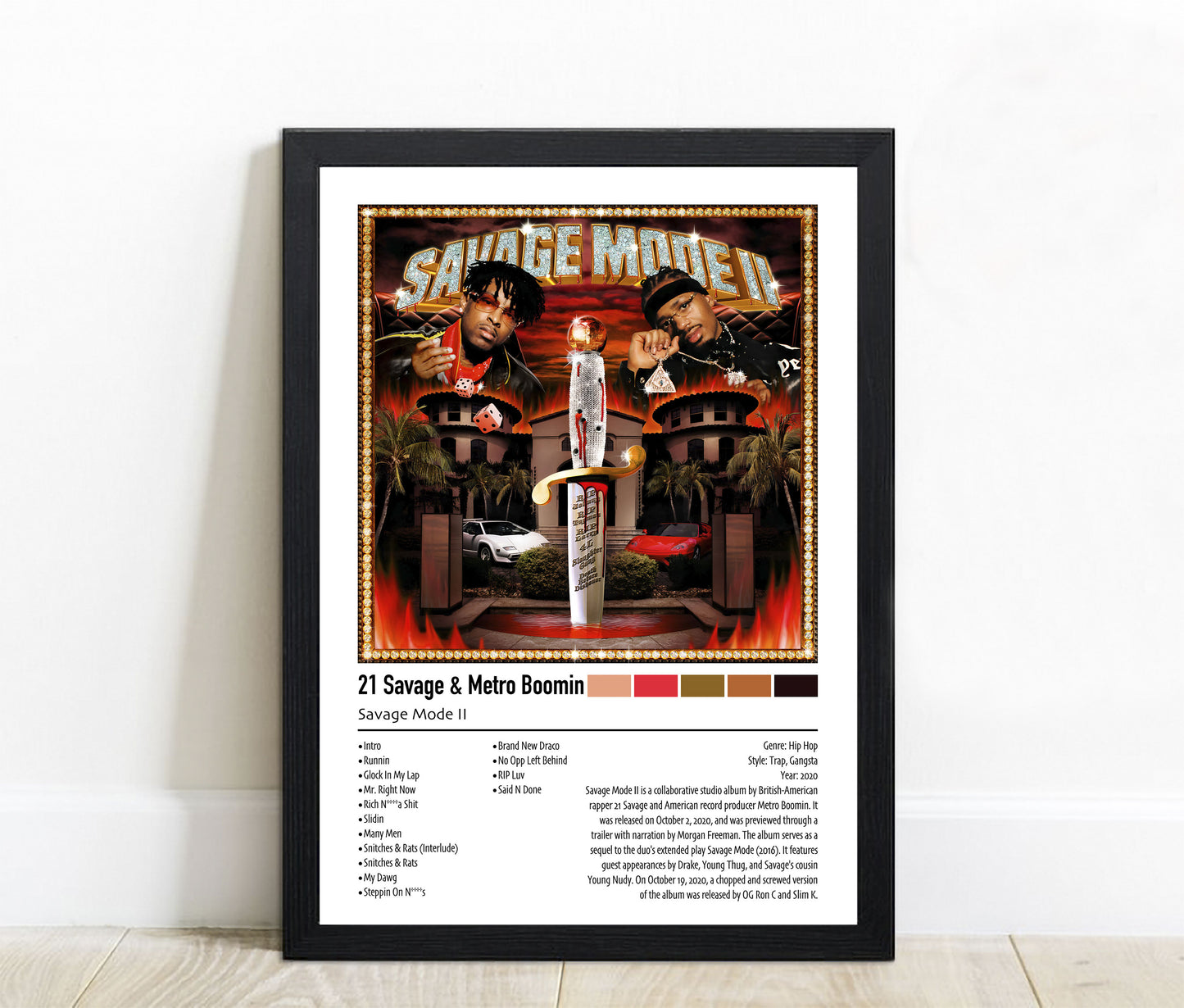 21 Savage & Metro Boomin | Savage Mode II | Custom Album Cover Poster Print