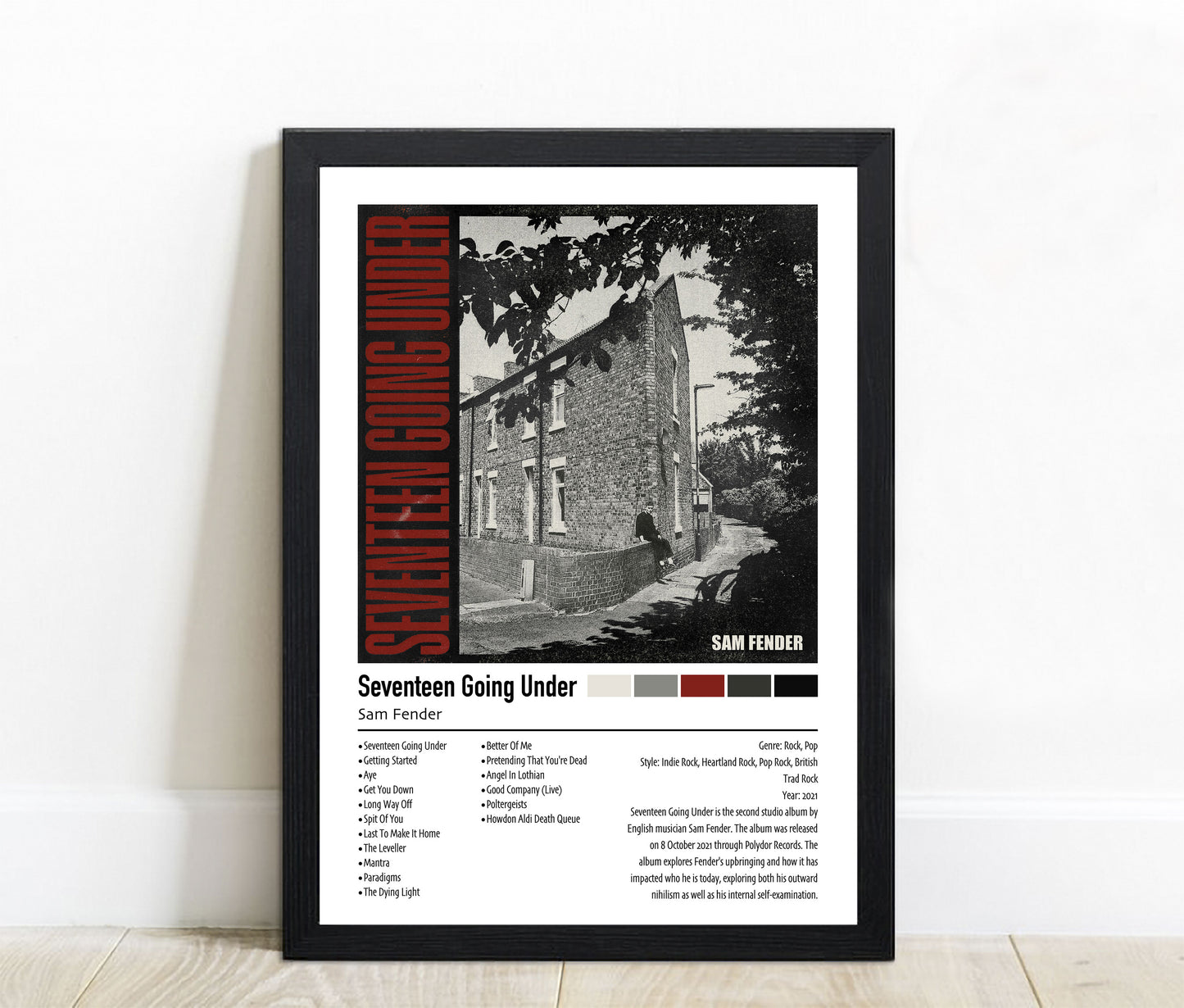 Sam Fender | Seventeen Going Under (Deluxe) | Custom Album Cover Poster Print