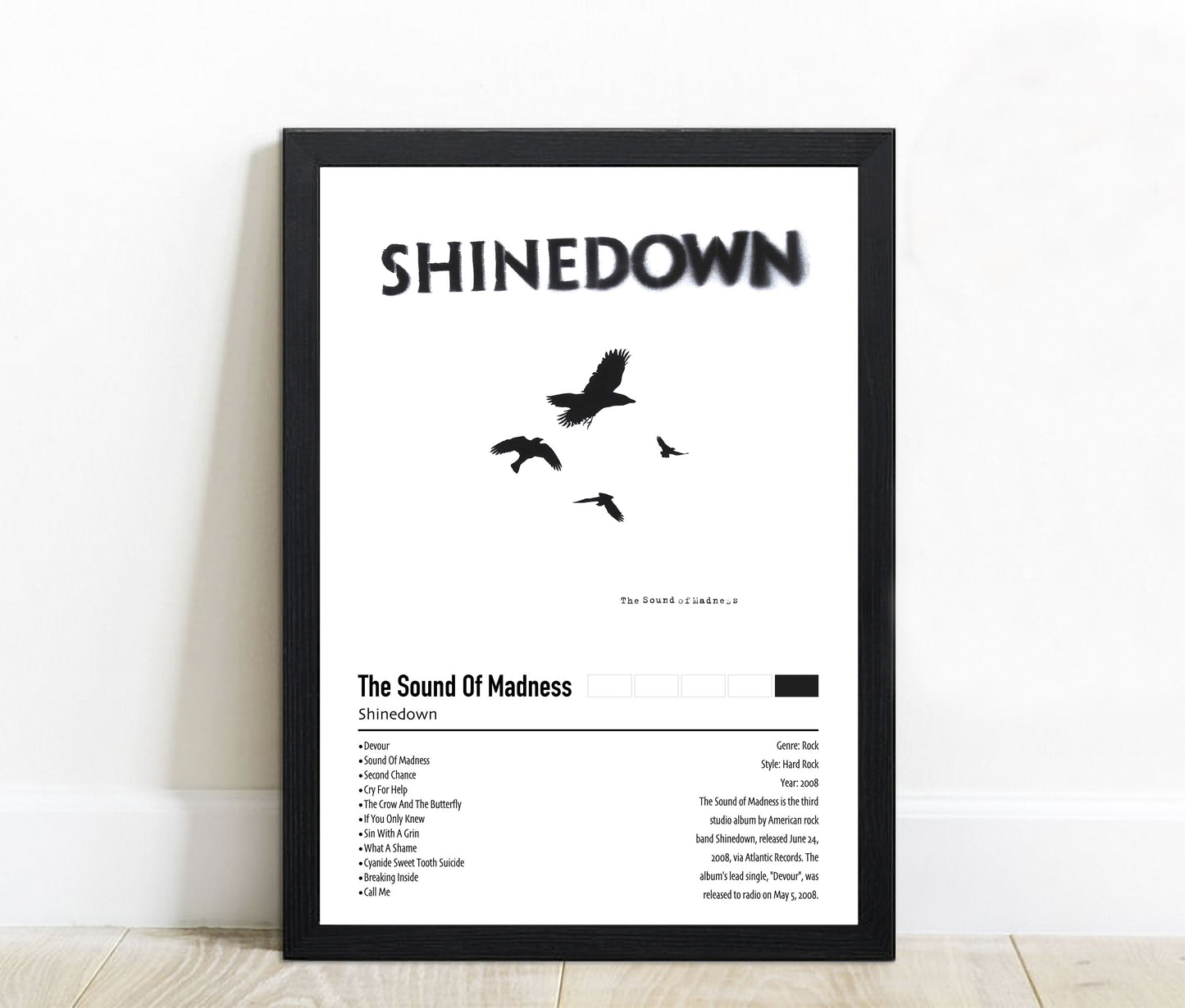 Shinedown | The Sound Of Madness | Custom Album Cover Poster Print