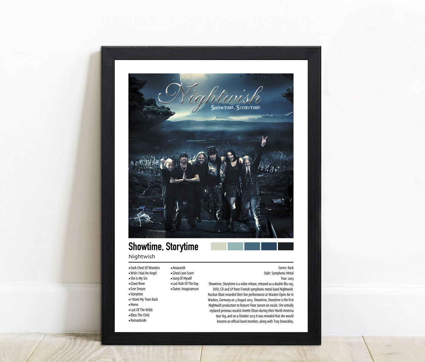 Nightwish | Showtime, Storytime | Custom Album Cover Poster Print