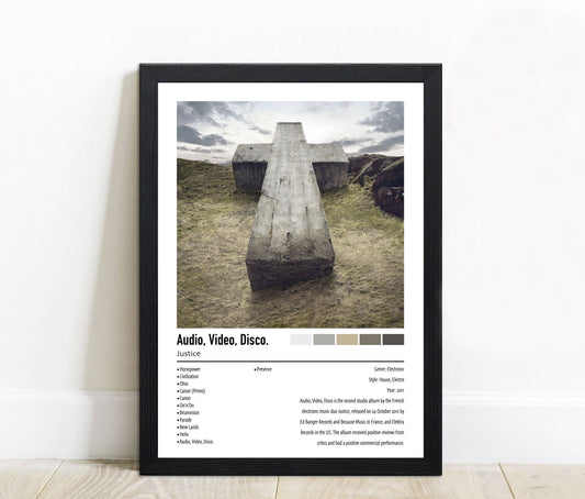 Justice | Audio, Video, Disco. | Custom Album Cover Poster Print
