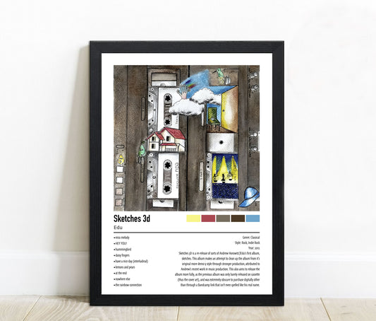 Edu | Sketches 3d | Custom Album Cover Poster Print