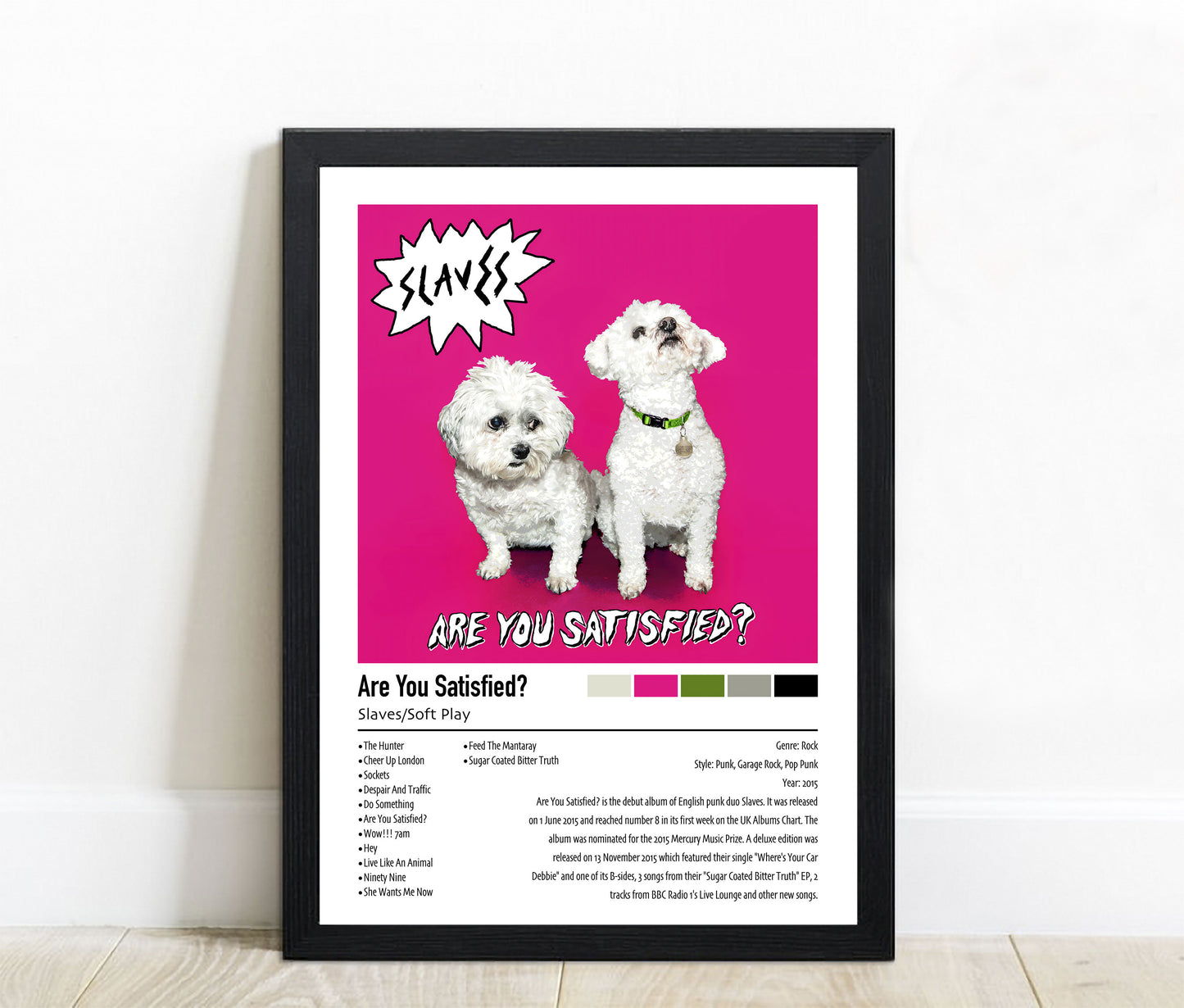 Slaves/Soft Play | Are You Satisfied | Custom Album Cover Poster Print