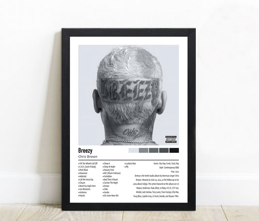 Chris Brown | Breezy | Custom Album Cover Poster Print