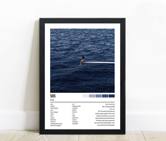 SZA | SOS | Custom Album Cover Poster Print