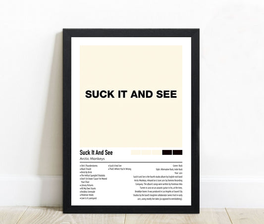 Arctic Monkeys | Suck It And See | Custom Album Cover Poster Print