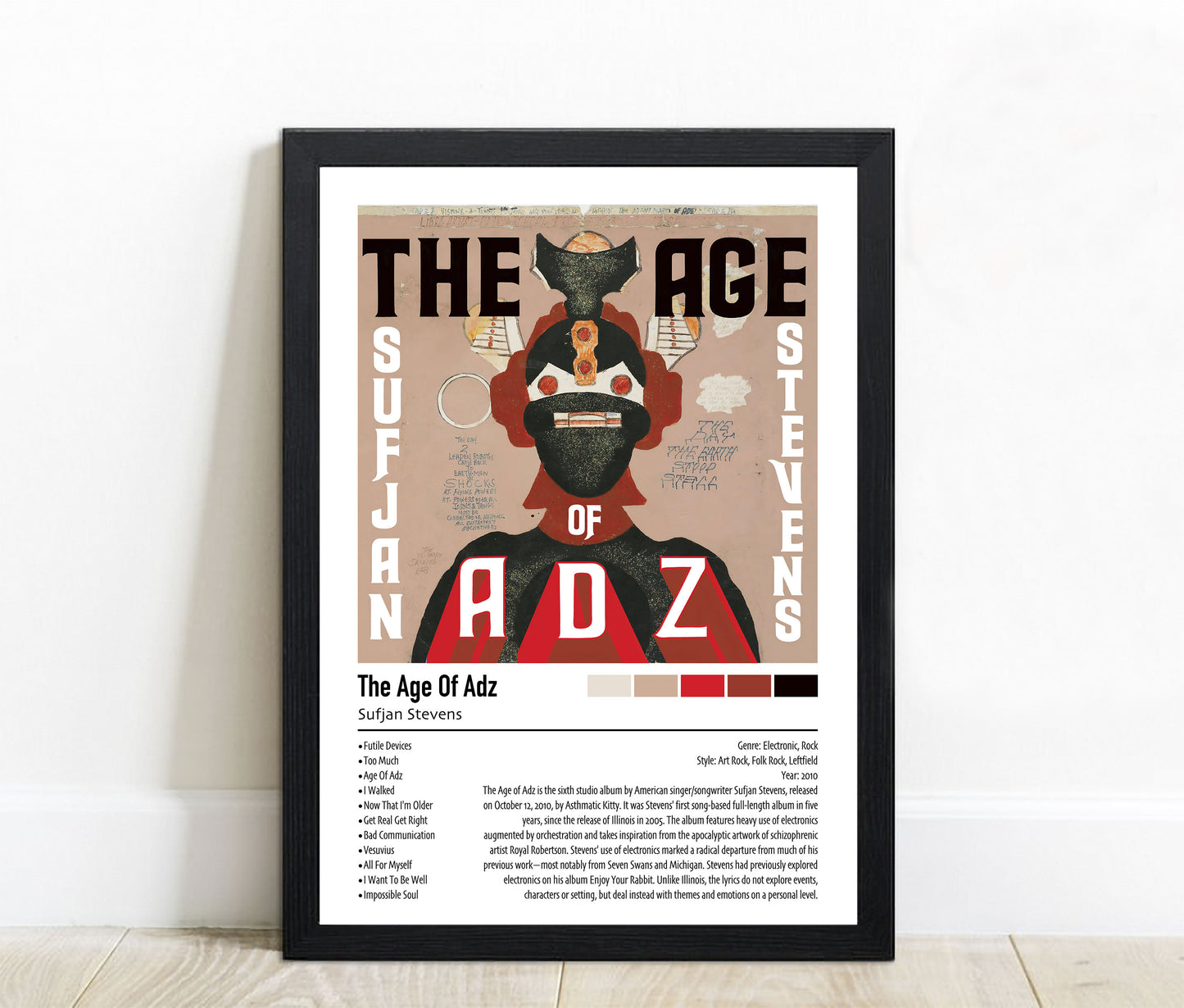 Adz Sufjan | The Age Of Adz | Custom Album Cover Poster Print