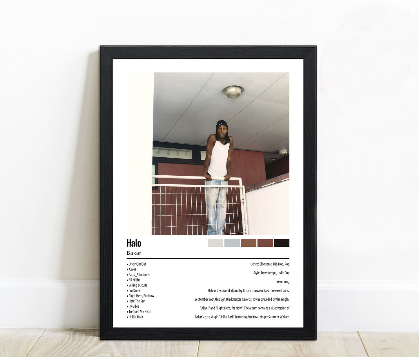 Bakar | Halo | Custom Album Cover Poster Print