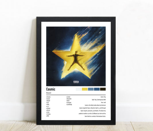 Bazzi | Cosmic | Custom Album Cover Poster Print