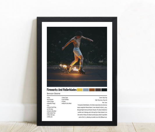 Benson Boone | Fireworks And Rollerblades | Custom Album Cover Poster Print