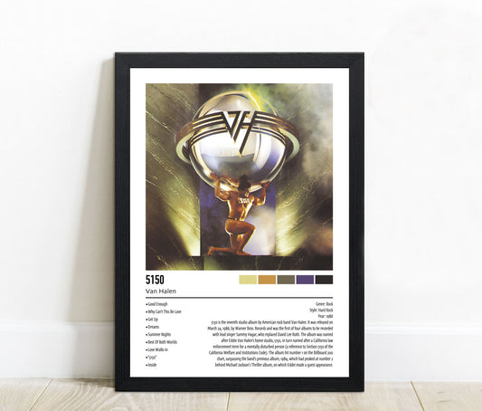 Van Halen | 5150 | Custom Album Cover Poster Print