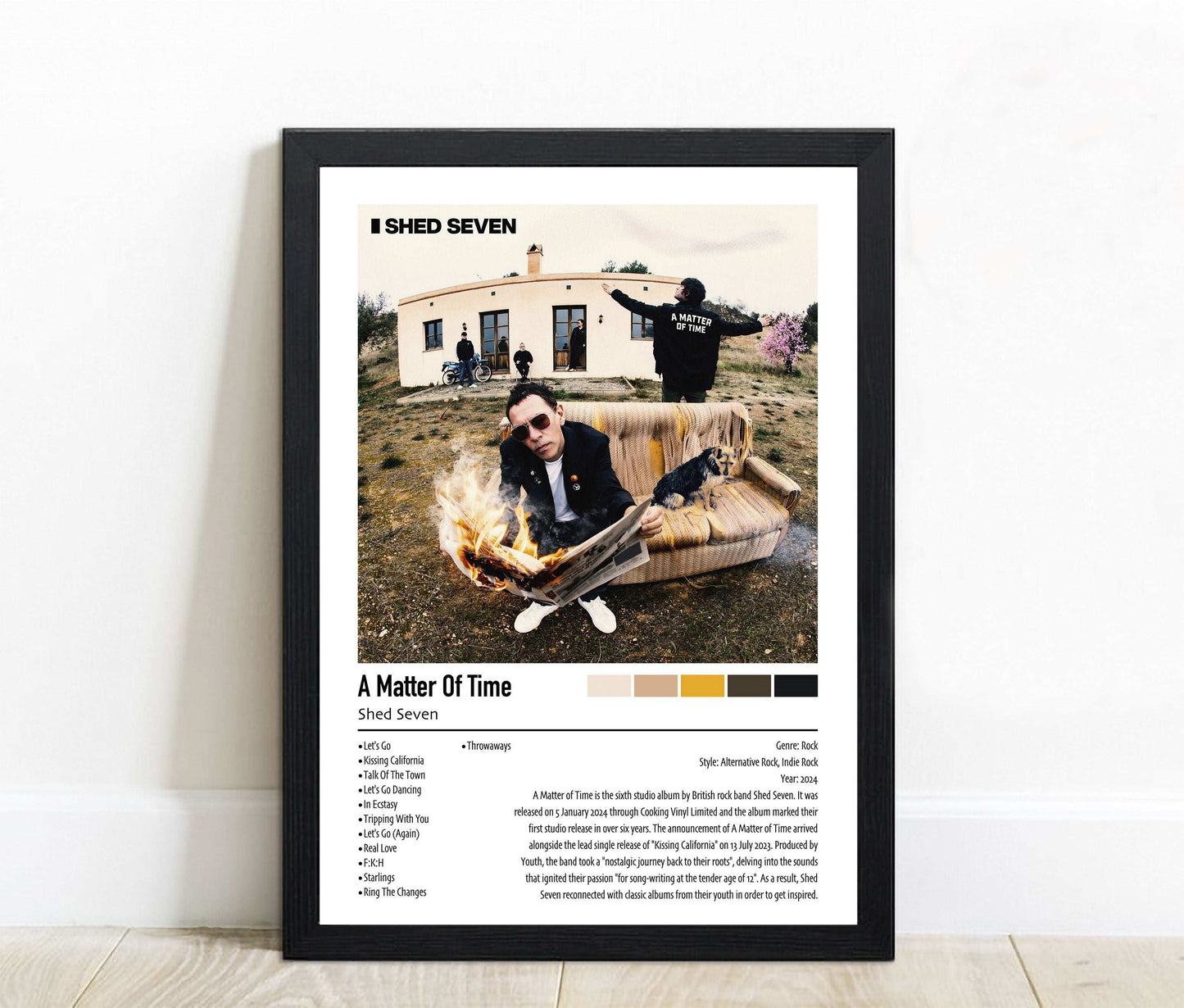 Shed Seven | A Matter Of Time | Custom Album Cover Poster Print