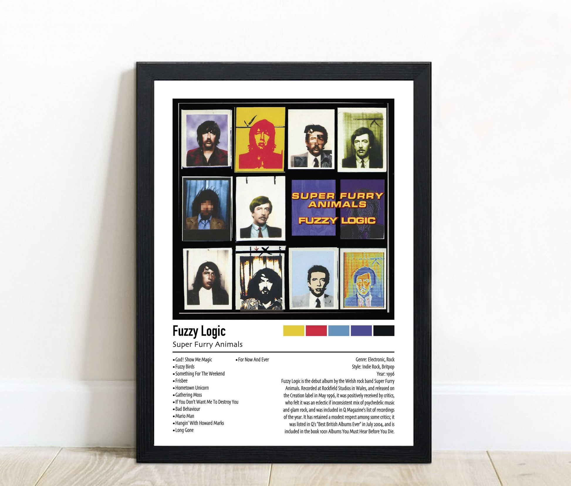 Super Furry Animals | Fuzzy Logic | Custom Album Cover Poster Print