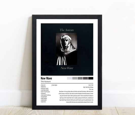 The Auteurs | New Wave | Custom Album Cover Poster Print