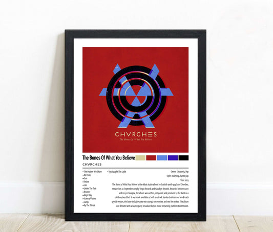 CHVRCHES | The Bones Of What You Believe | Custom Album Cover Poster Print