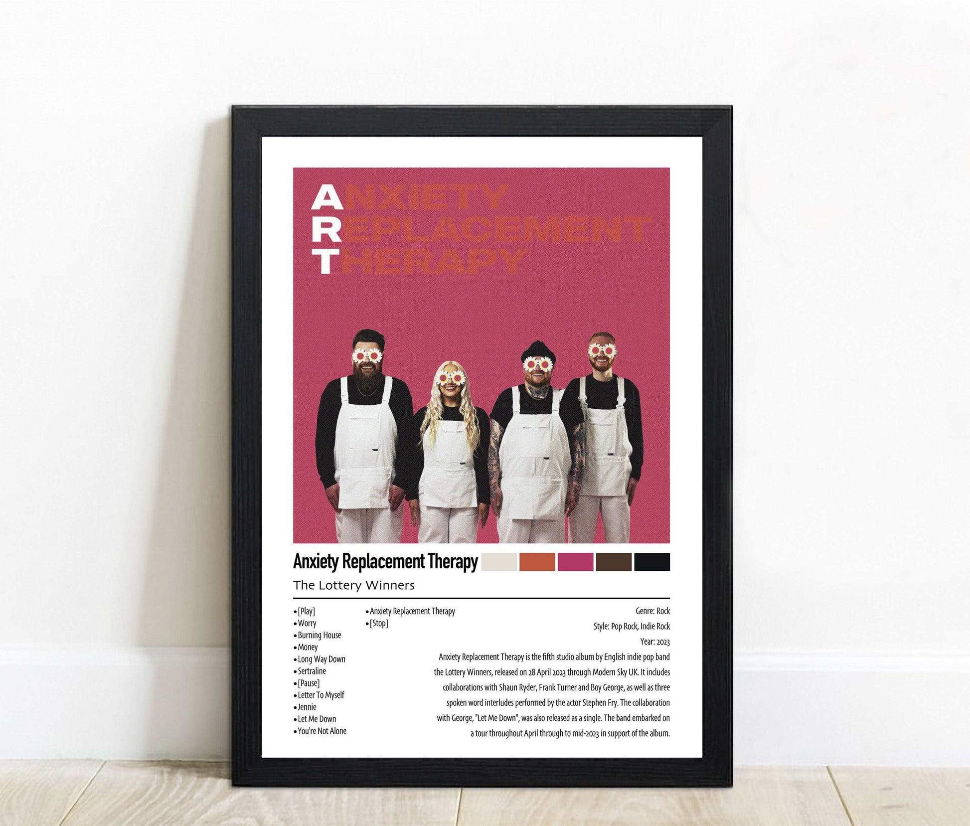 The Lottery Winners | Anxiety Replacement Therapy | Custom Album Cover Poster Print