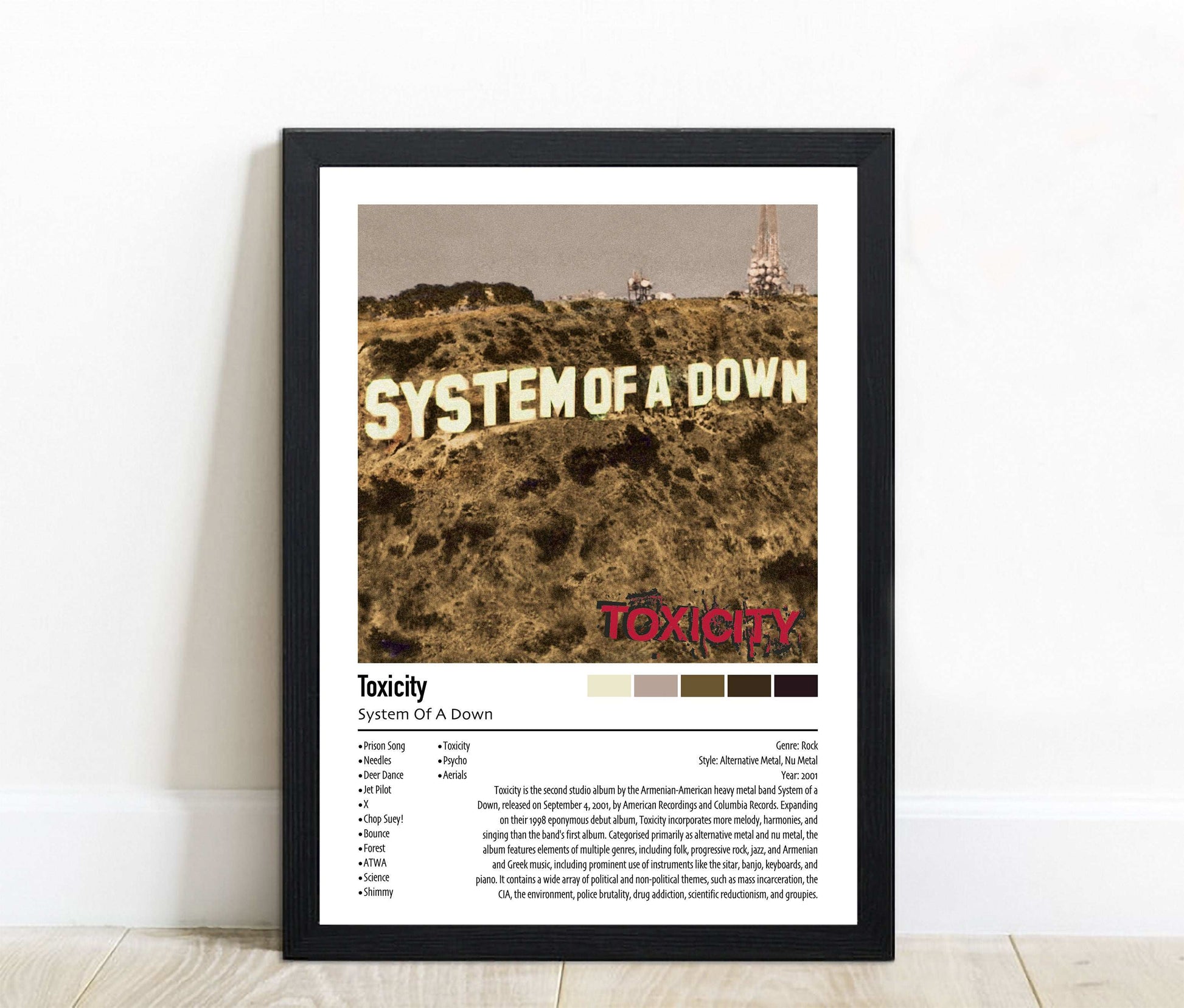 System Of A Down | Toxicity | Custom Album Cover Poster Print