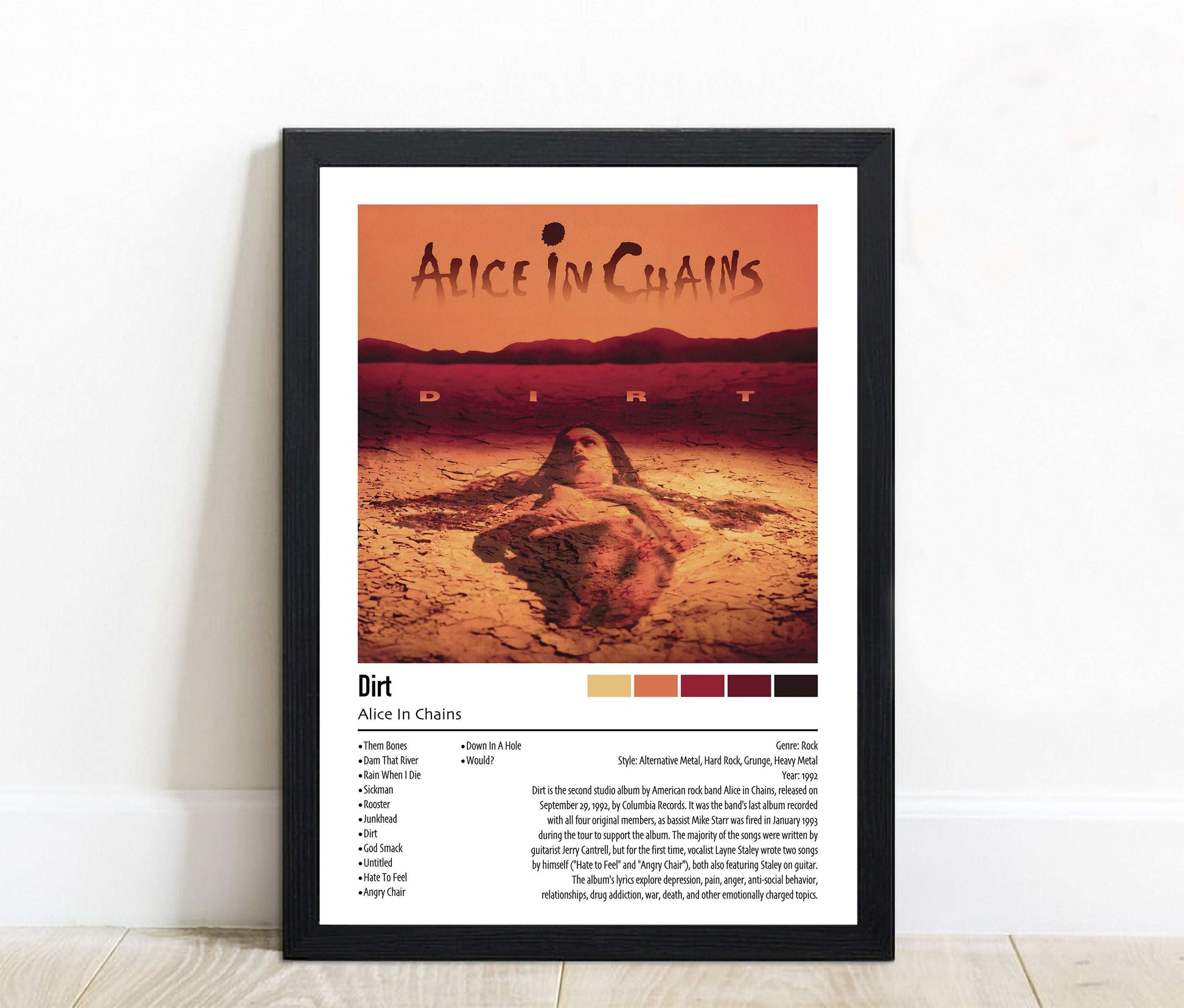 Alice In Chains | Dirt | Custom Album Cover Poster Print