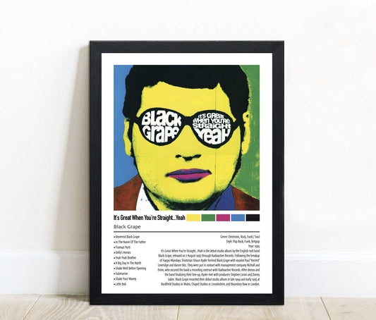 Black Grape | It's Great When You're Straight...Yeah | Custom Album Cover Poster Print